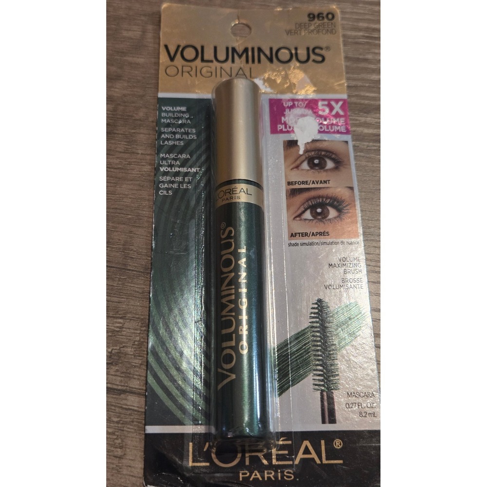 L'Oreal Paris Voluminous Original Mascara 960 Deep Green 0.27 fl oz New